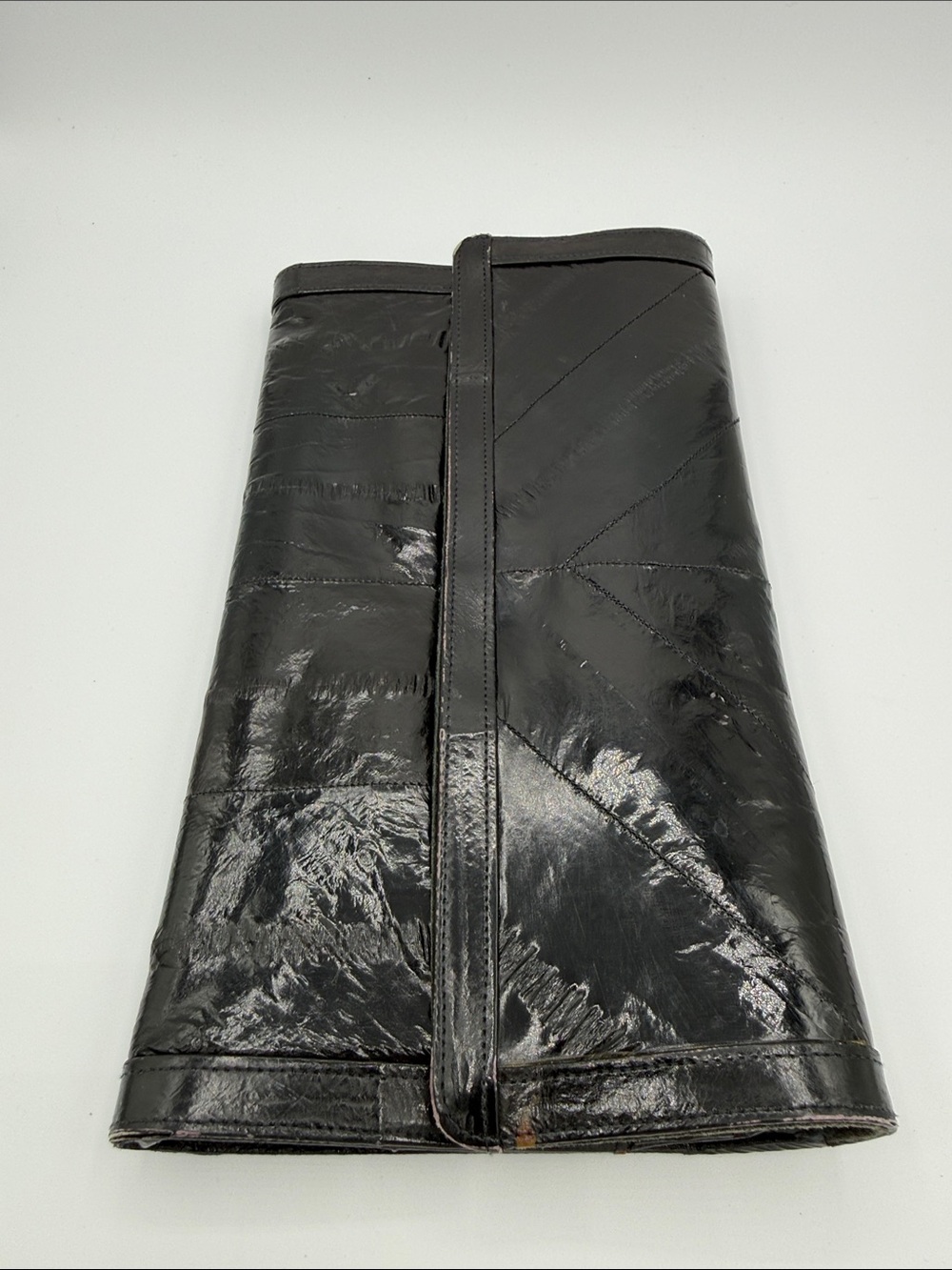 Vintage Black Eel Skin Clutch